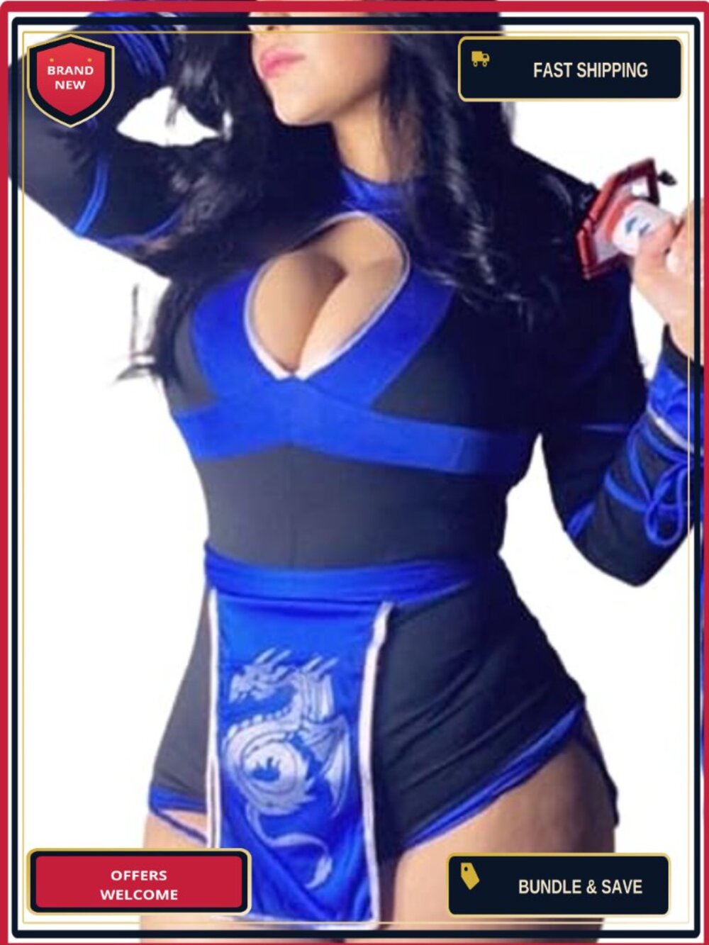 Women's Ninja Halloween Costume Dress Up Playsuit Exotic Apparel